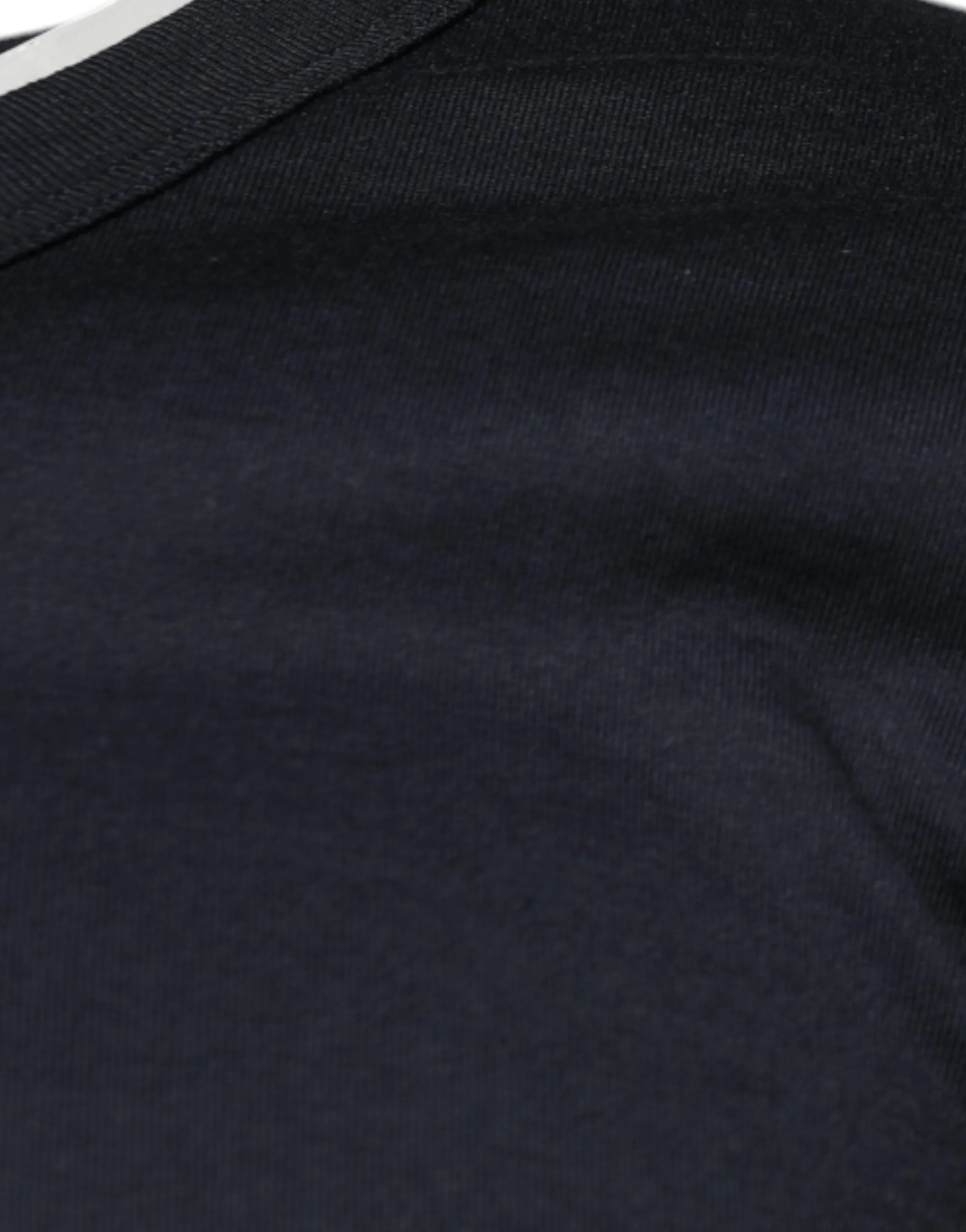 Blue Cotton Crew Neck Short Sleeves T-shirt