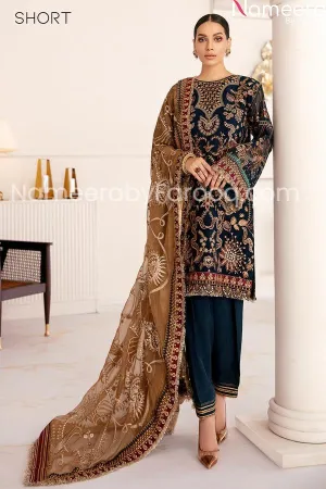 Blue Dress Pakistani Designer Attire for Eid #PN240