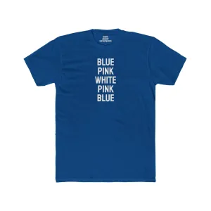 Blue Pink White Pink Blue - Covert Trans Flag Unisex Cotton Crew Tee