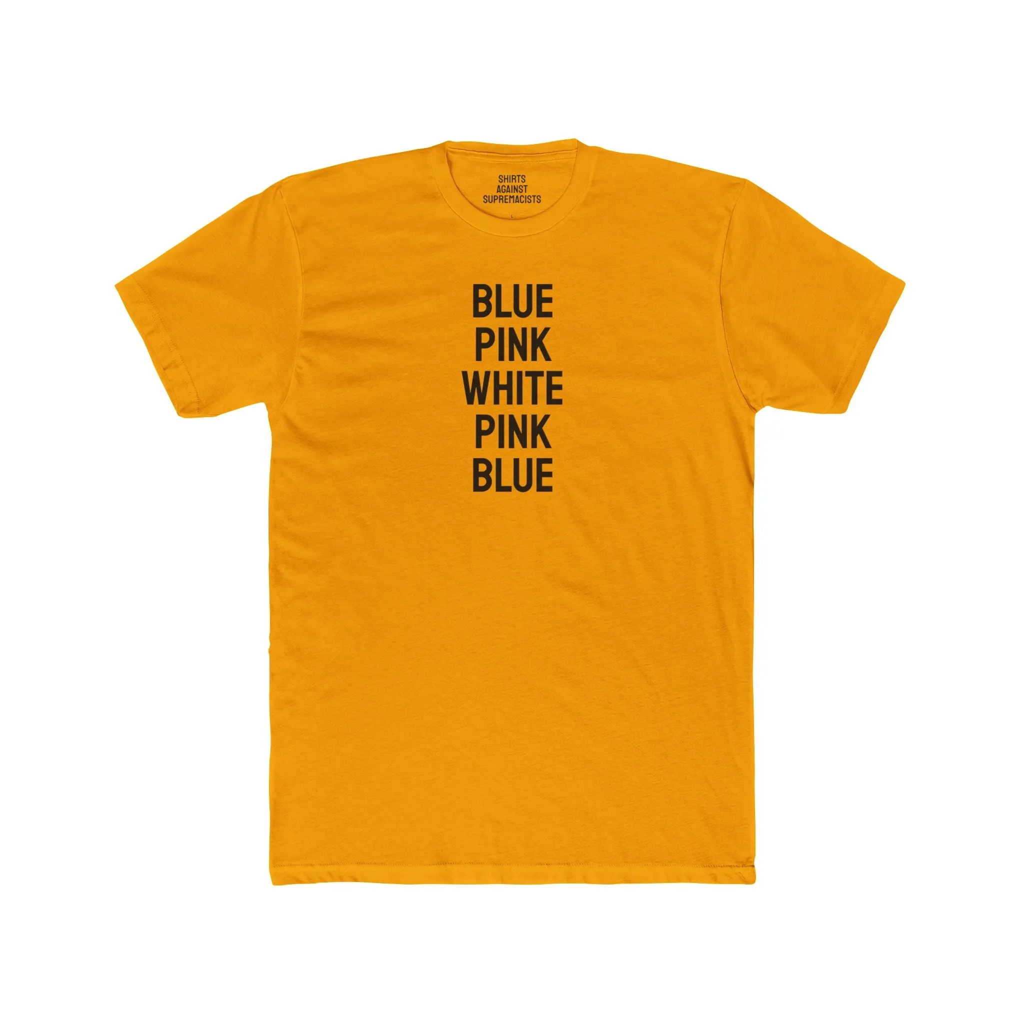 Blue Pink White Pink Blue - Covert Trans Flag Unisex Cotton Crew Tee