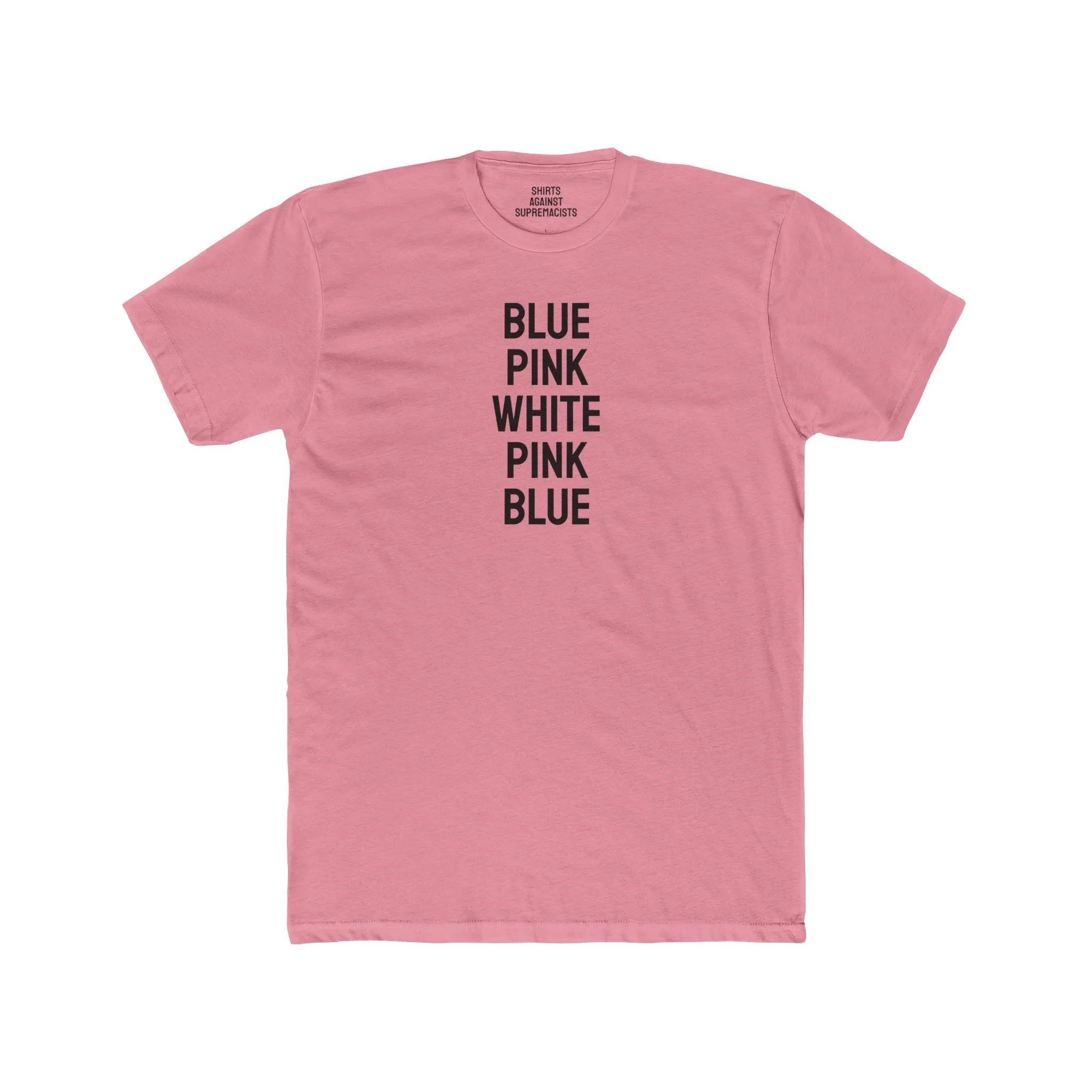 Blue Pink White Pink Blue - Covert Trans Flag Unisex Cotton Crew Tee