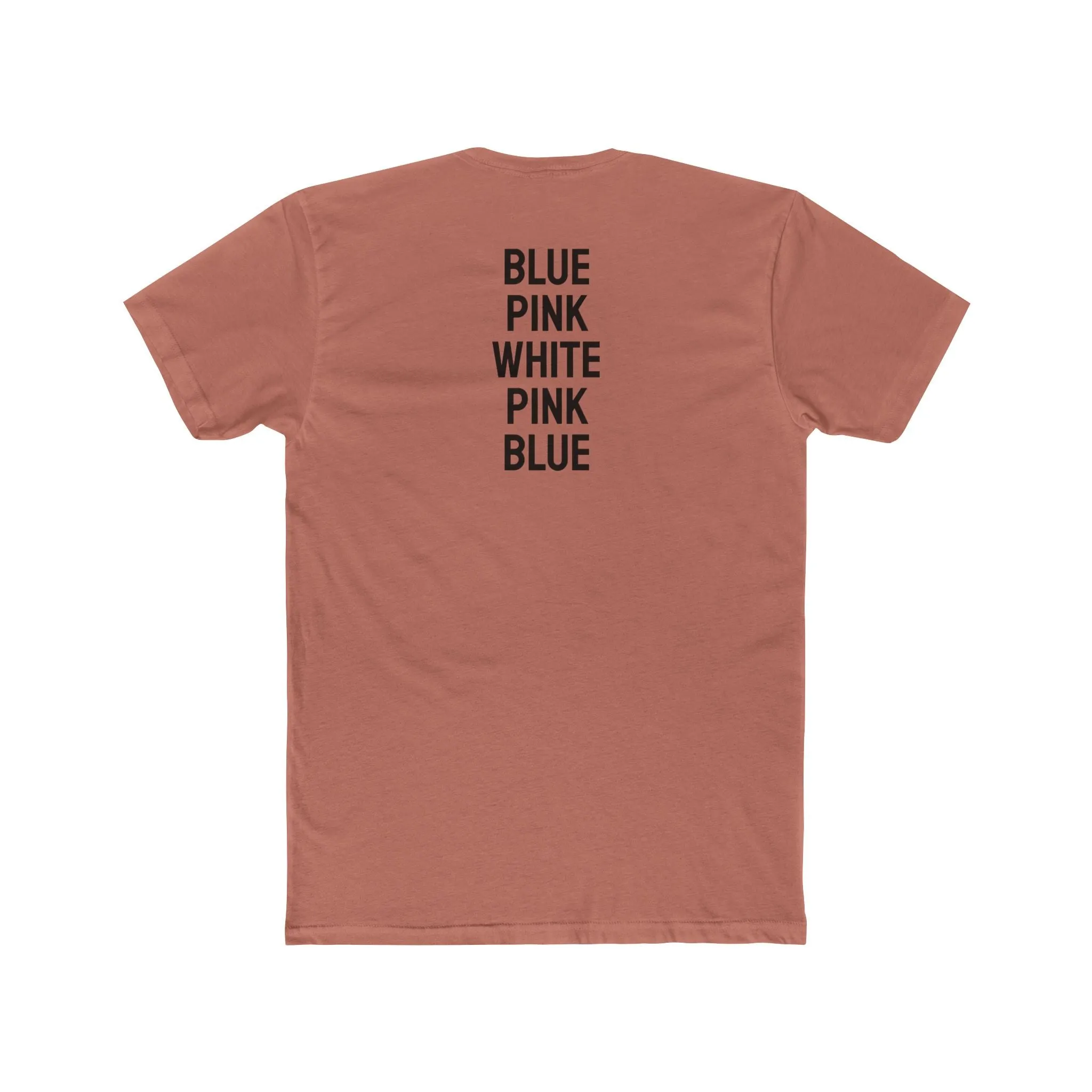 Blue Pink White Pink Blue - Covert Trans Flag Unisex Cotton Crew Tee
