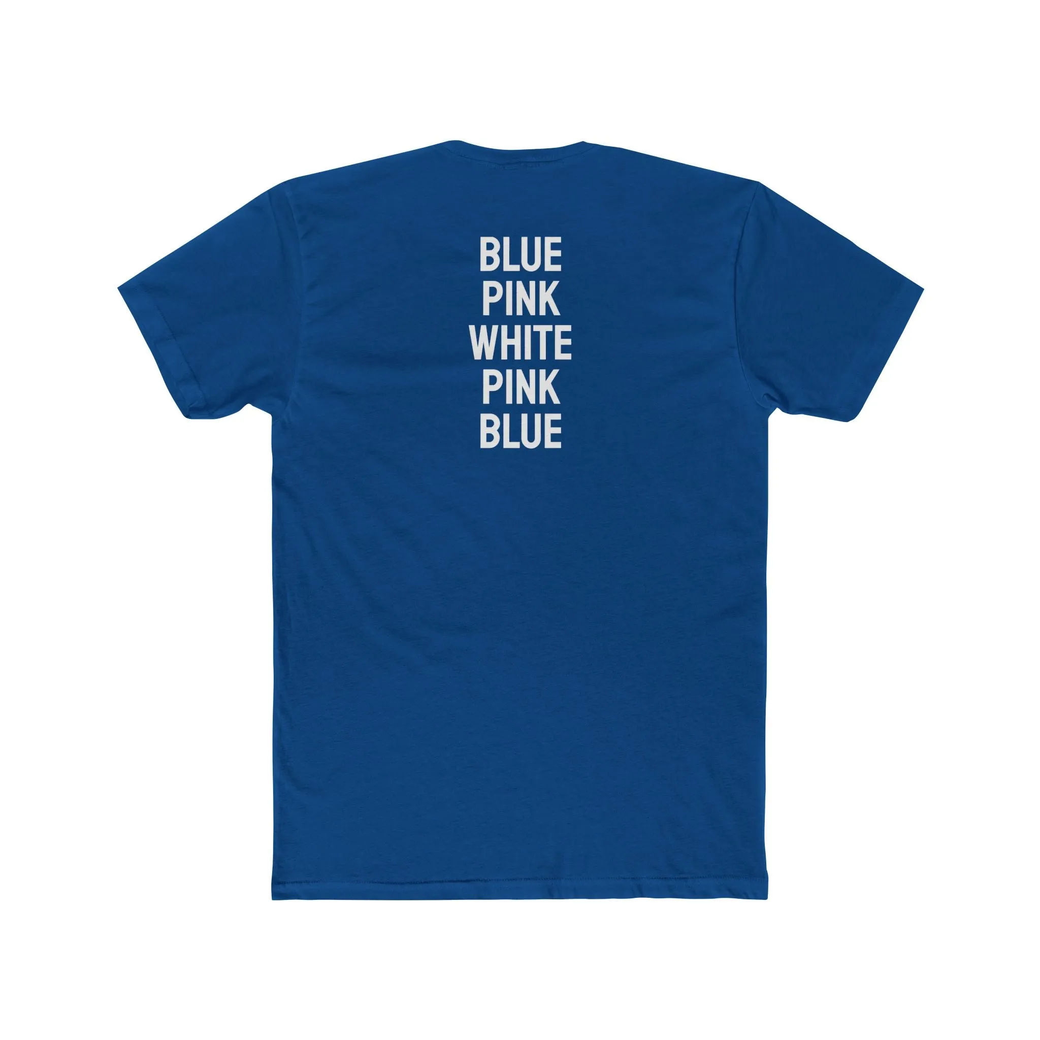 Blue Pink White Pink Blue - Covert Trans Flag Unisex Cotton Crew Tee