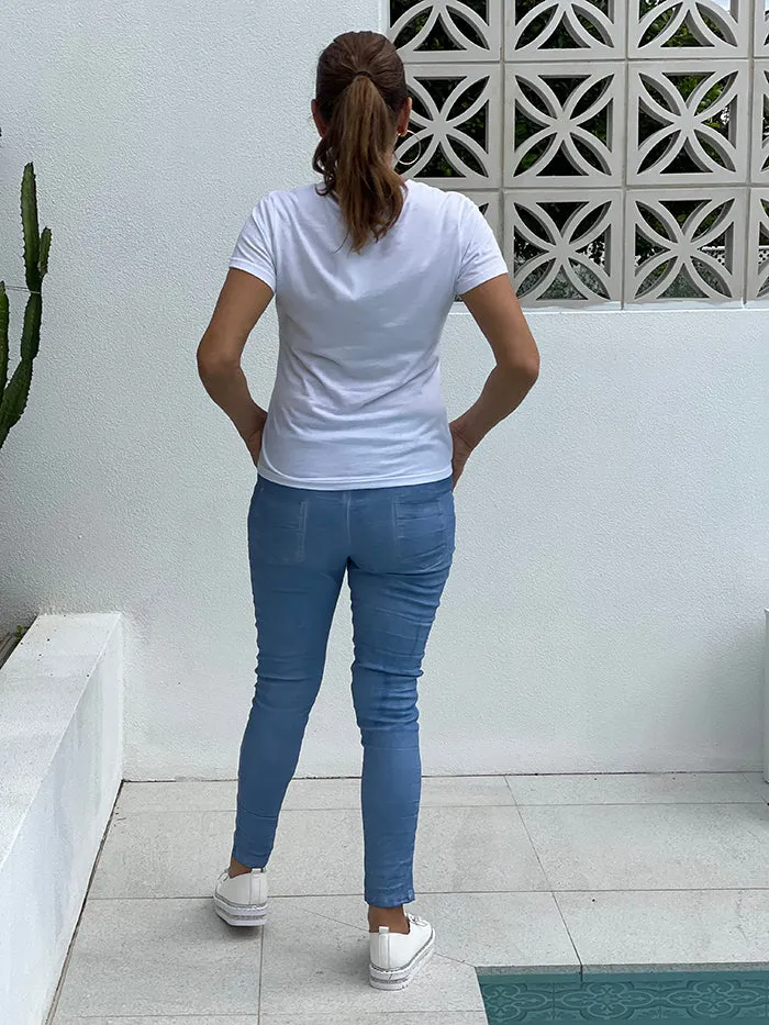 Blue Sequin Joggers