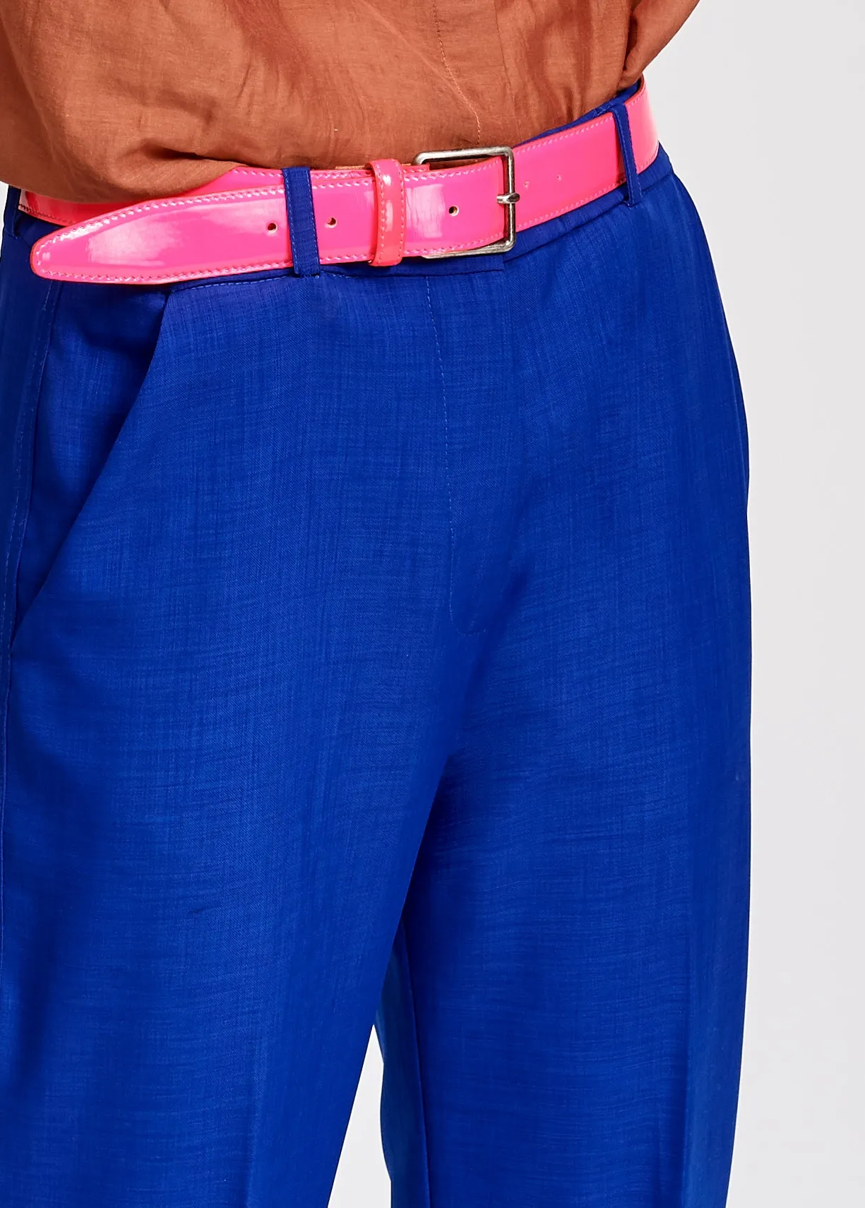 Blue tailored trousers