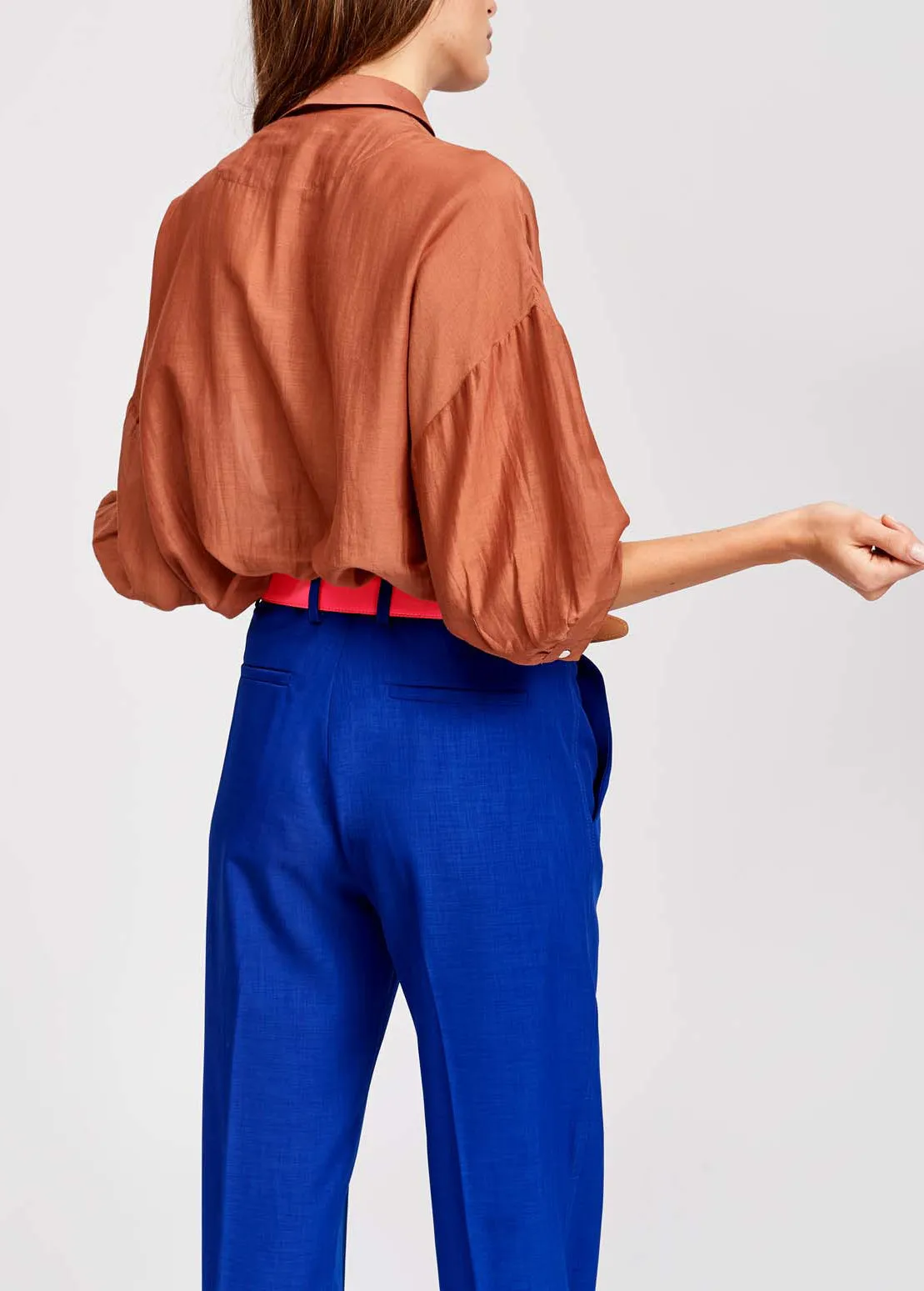Blue tailored trousers