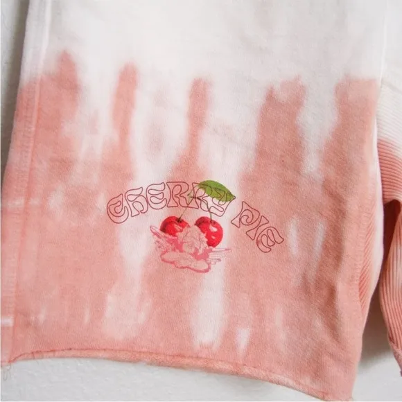 Boys Lie Pink White Cotton Elastic Waist Cherry Pie Pull On Shorts Size S NEW