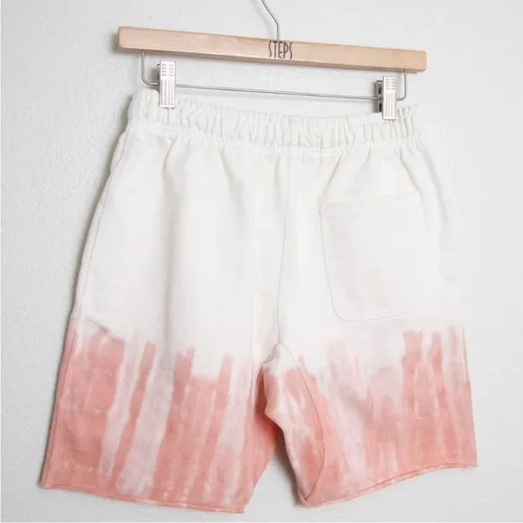 Boys Lie Pink White Cotton Elastic Waist Cherry Pie Pull On Shorts Size S NEW