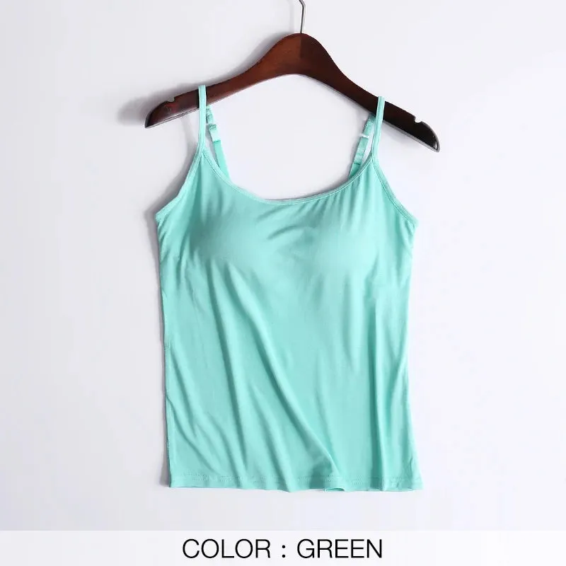 Bra Camisole For Women Push up Stretchable Tank Top Sando Singlet Vest Sleeveless Sexy Casual Korean SA1003