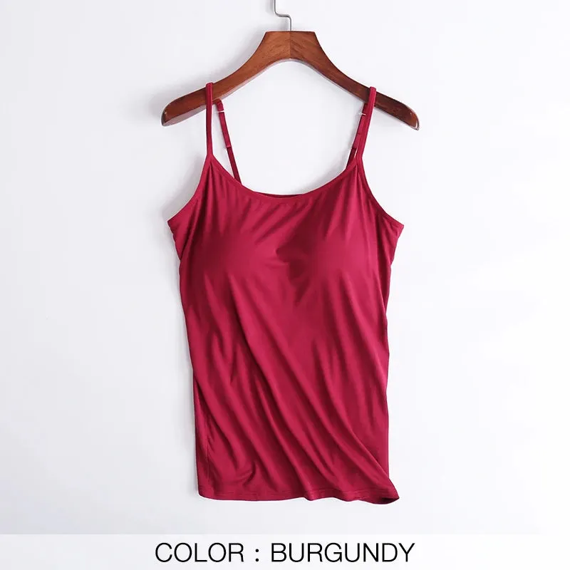 Bra Camisole For Women Push up Stretchable Tank Top Sando Singlet Vest Sleeveless Sexy Casual Korean SA1003