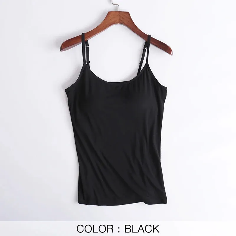 Bra Camisole For Women Push up Stretchable Tank Top Sando Singlet Vest Sleeveless Sexy Casual Korean SA1003