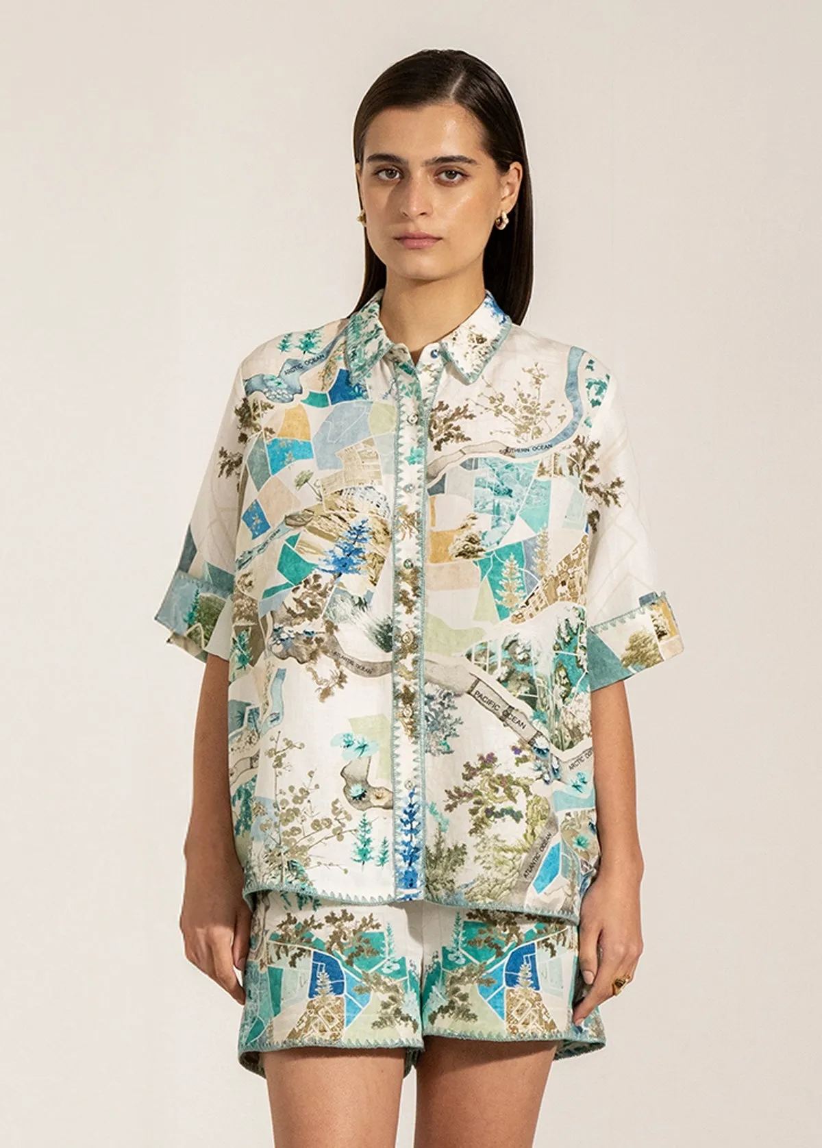 Brio button-down shirt and shorts