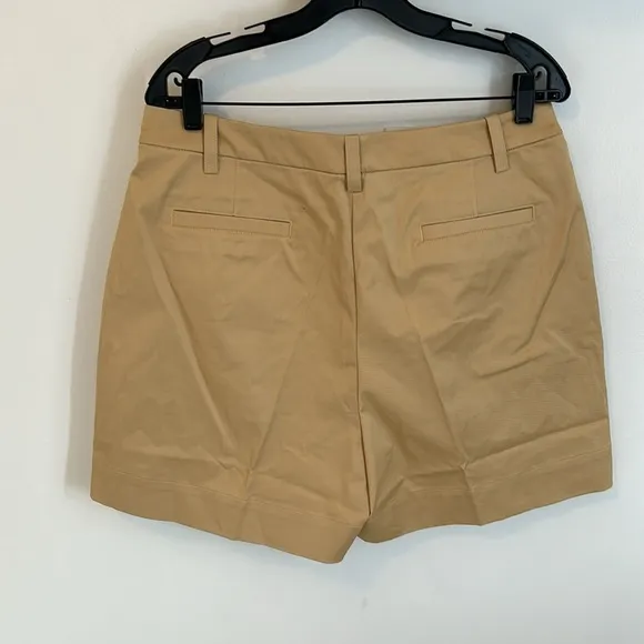 Brooks Brothers High Waisted Cotton Shorts Tan