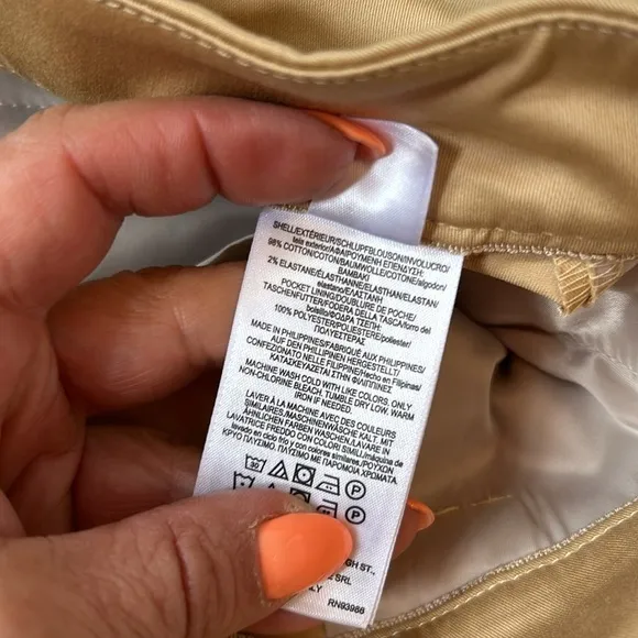 Brooks Brothers High Waisted Cotton Shorts Tan