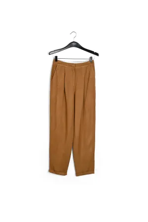 Brown tailored mid-rise pants
