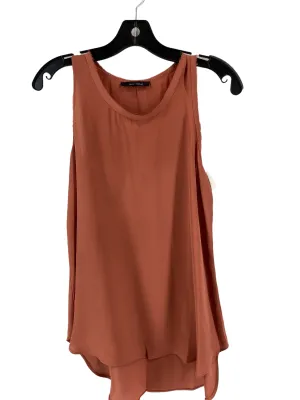Brown Top Sleeveless Olivaceous, Size S