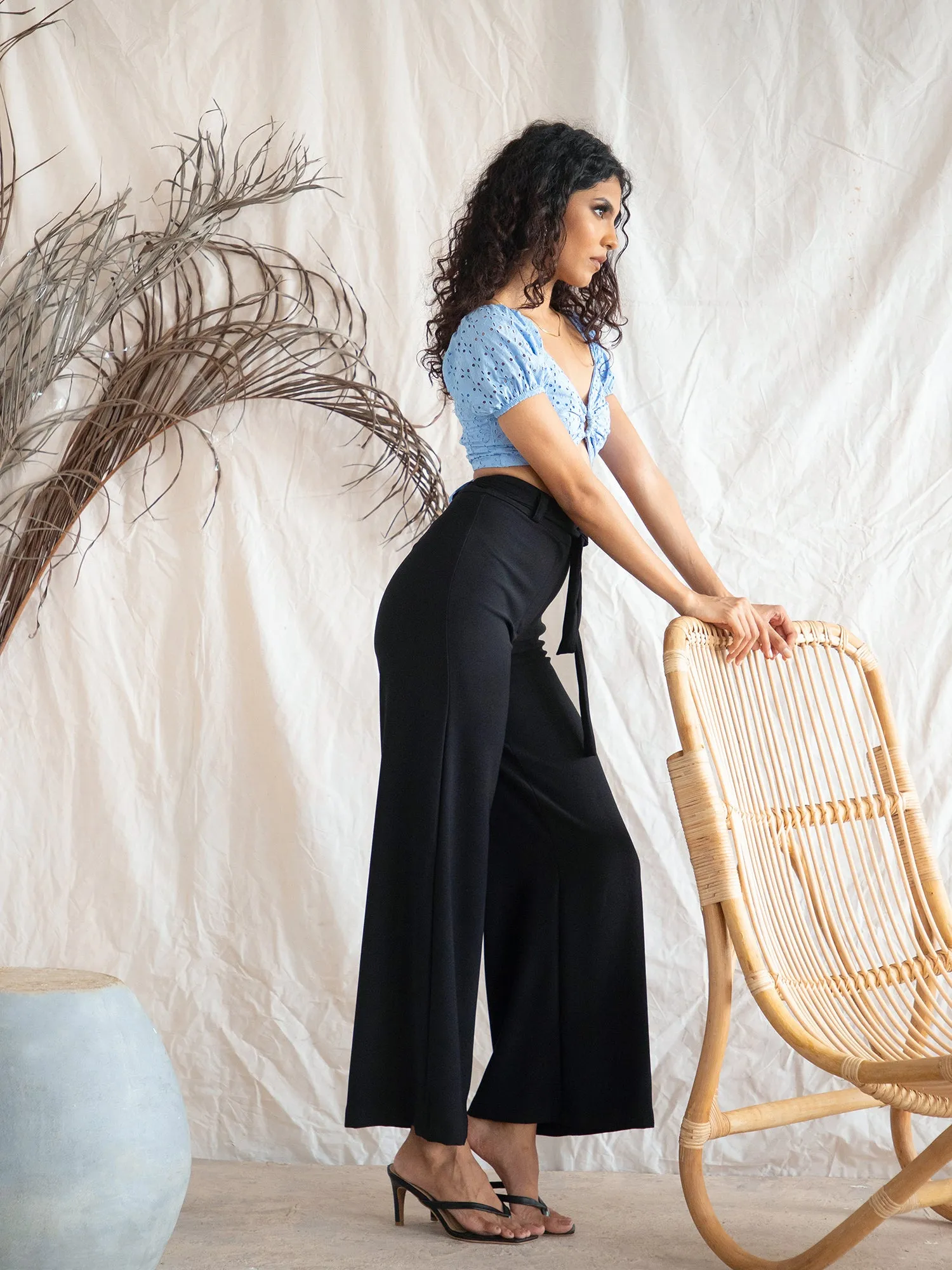 Bustier Detail Back Tie-Up Top