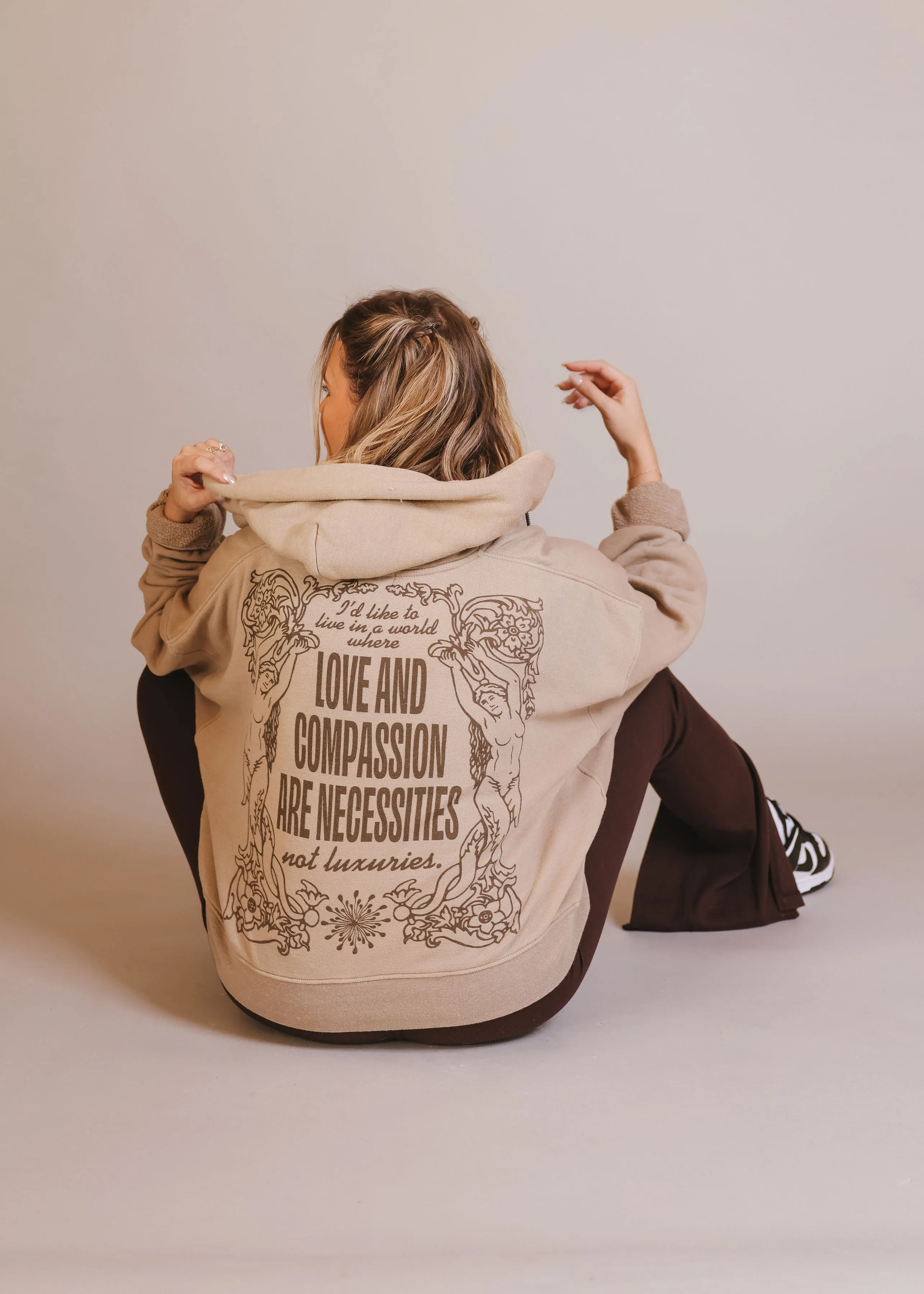 Butter Printed Zip Up Hoodie