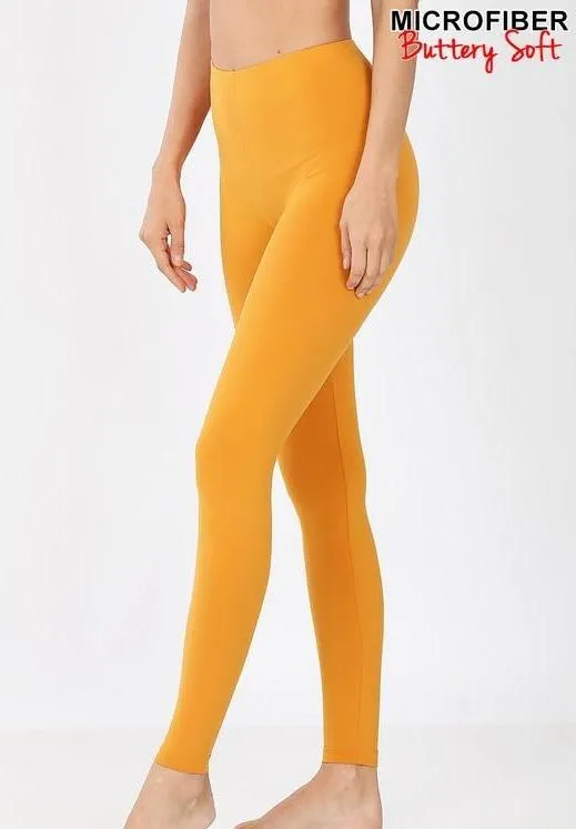 BUTTERY SOFT LEGGINGS |burgundy| mustard| bone| hunter green|