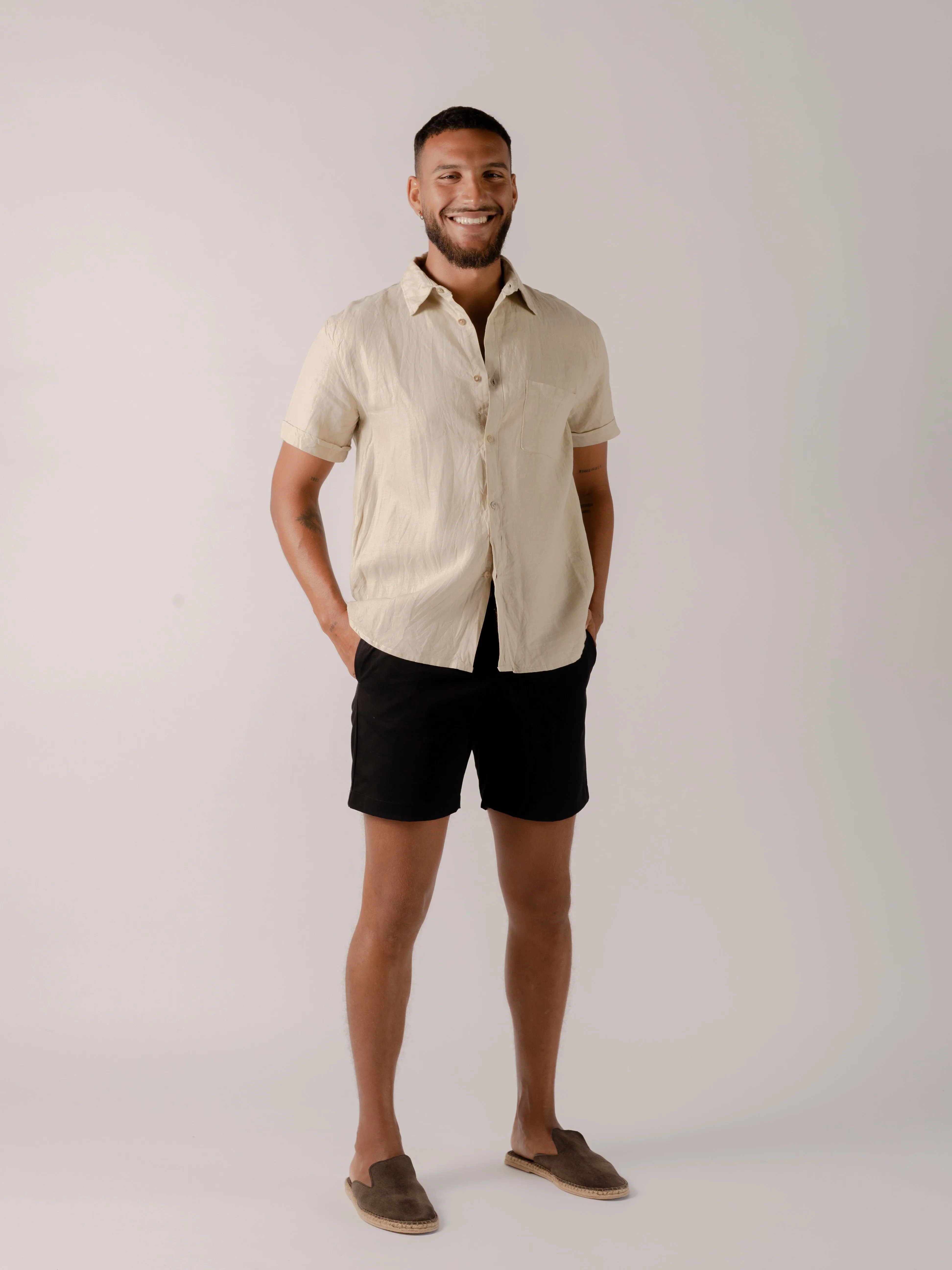 CAPRI Tailored Cotton Gabardine Shorts