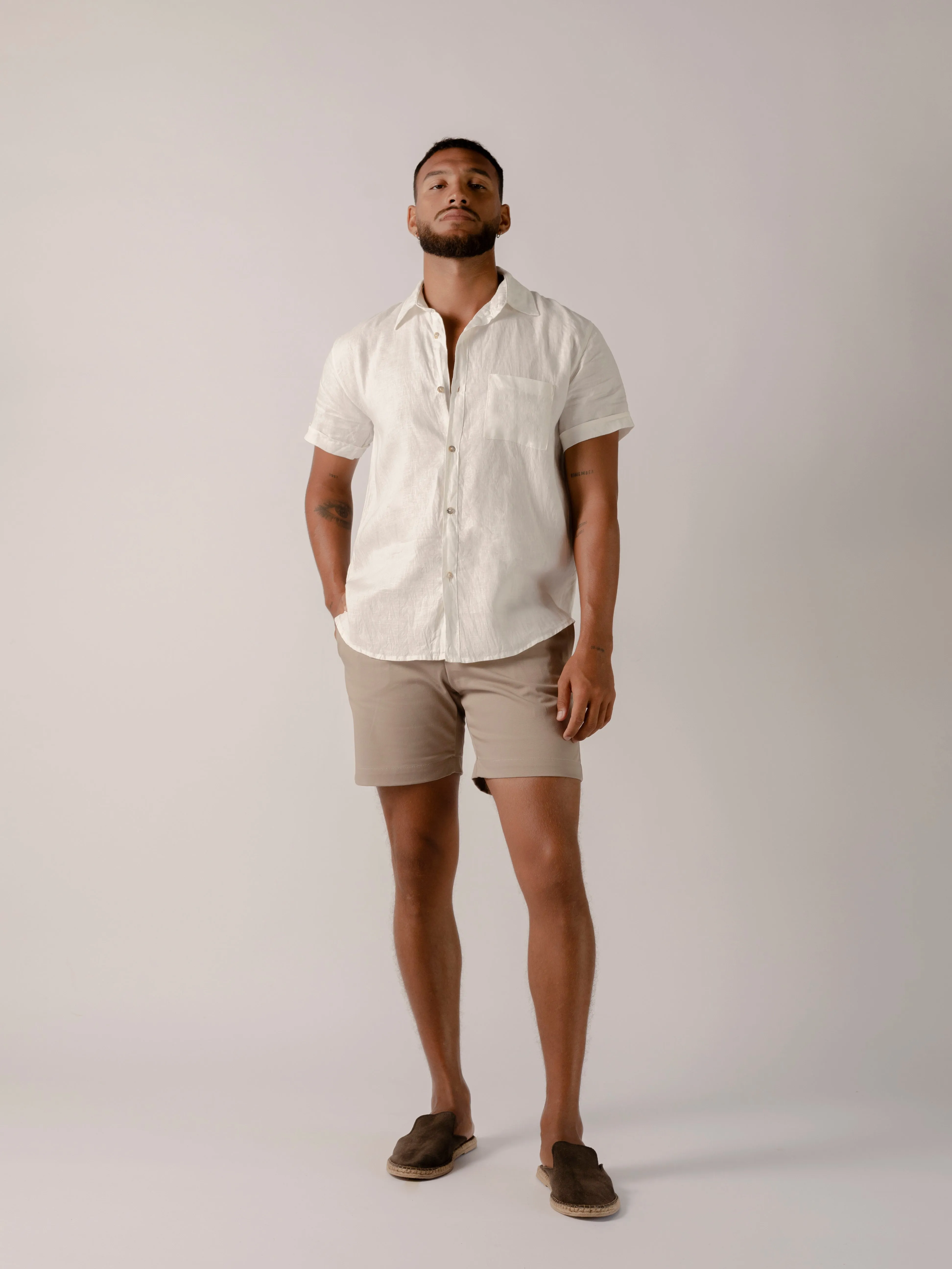 CAPRI Tailored Cotton Gabardine Shorts