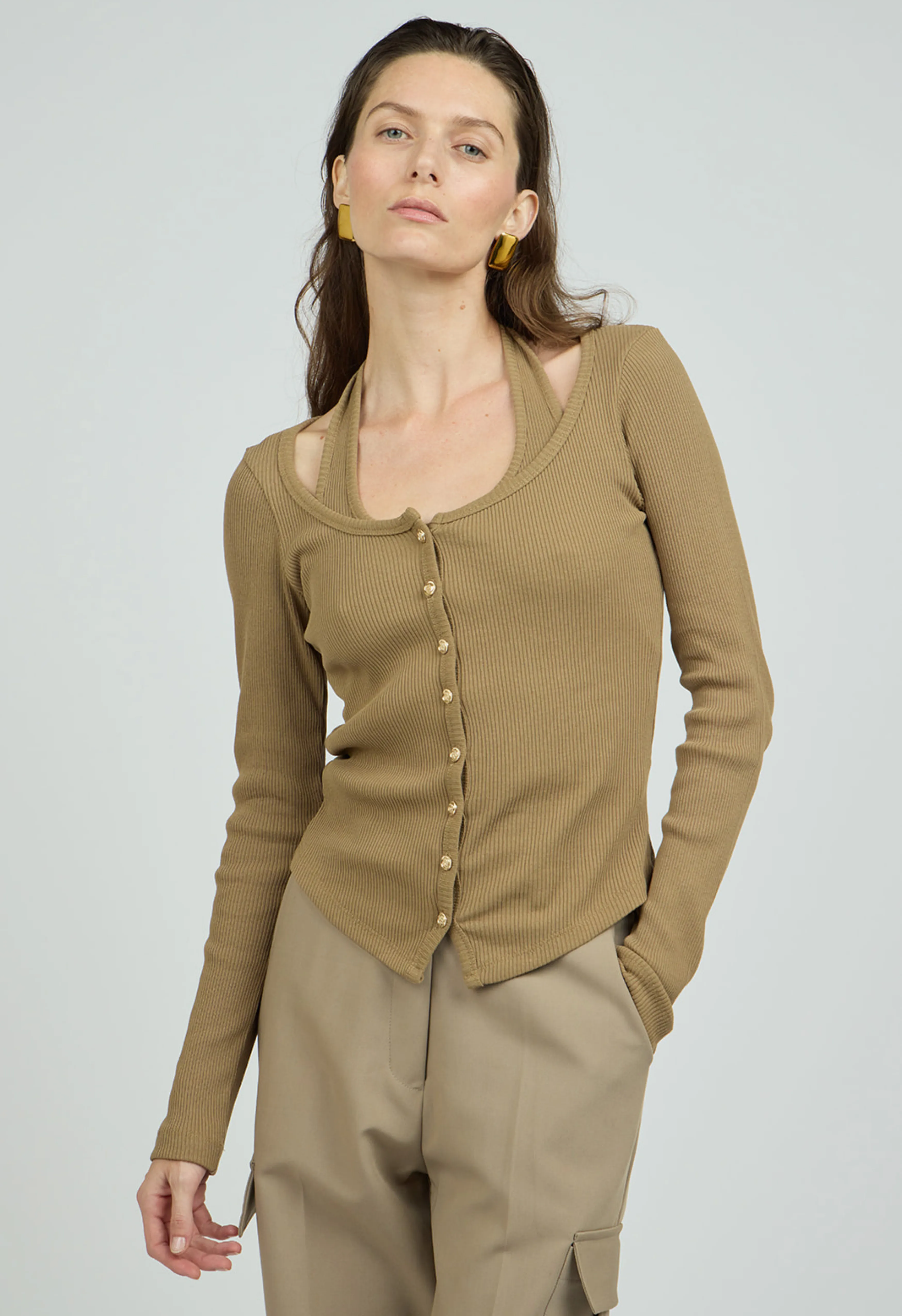Carrington Knit Set in Almond