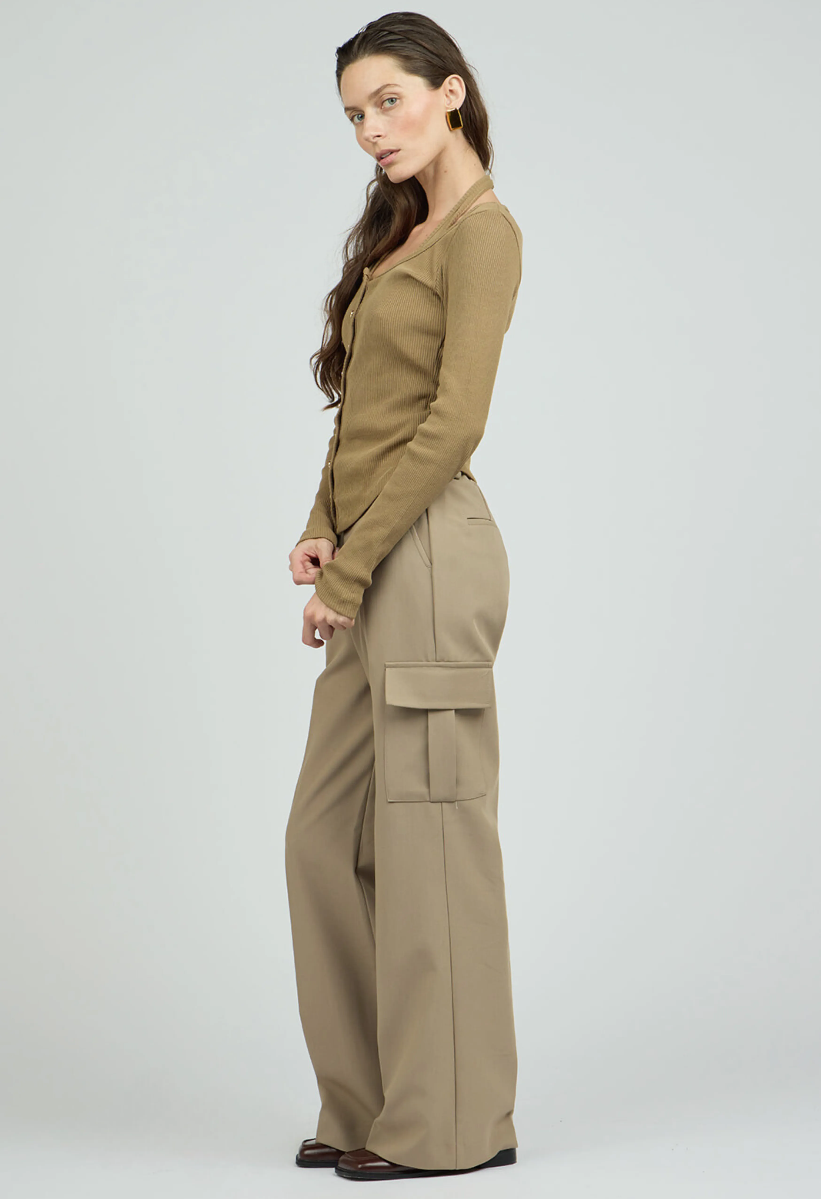Carrington Knit Set in Almond