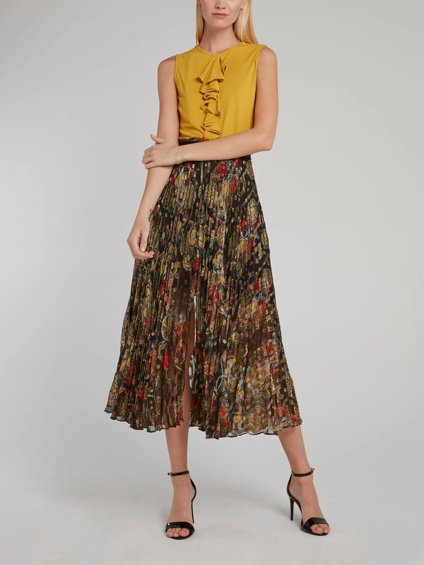 Cascade Keyhole Back Sleeveless Top