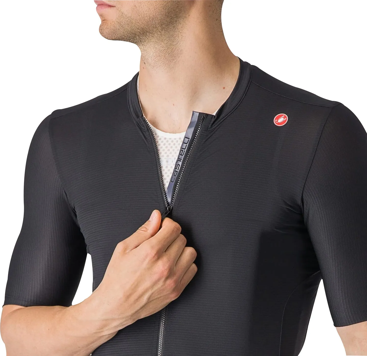 Castelli Espresso Short Sleeve Mens Cycling Jersey - Black