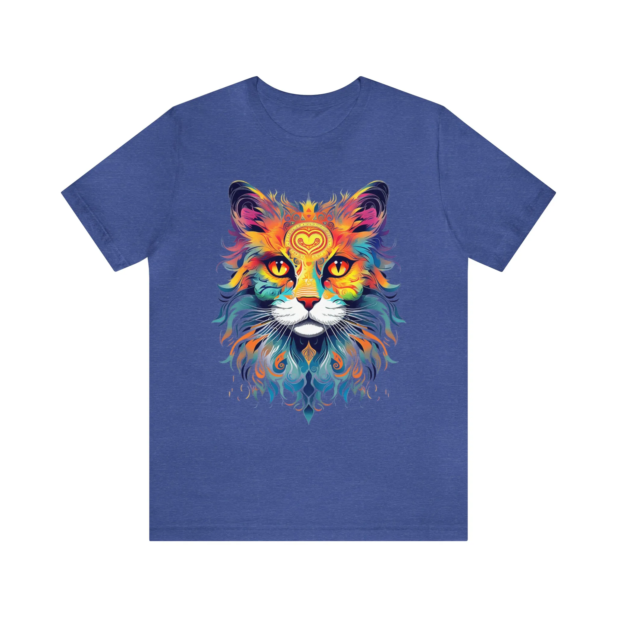 Cat Lovers Colorful T-Shirt | Artistic Kitty Tee |  Bella Canvas 3001 Unisex |  Love my Cat Short Sleeve Tshirt