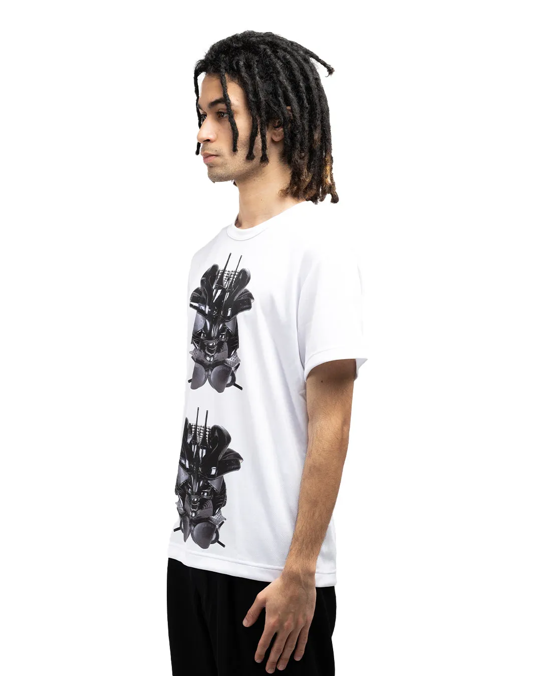 CDG Homme Plus PHT019-051 Double Graphic Print Tee White