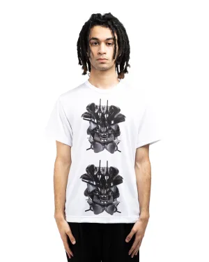 CDG Homme Plus PHT019-051 Double Graphic Print Tee White