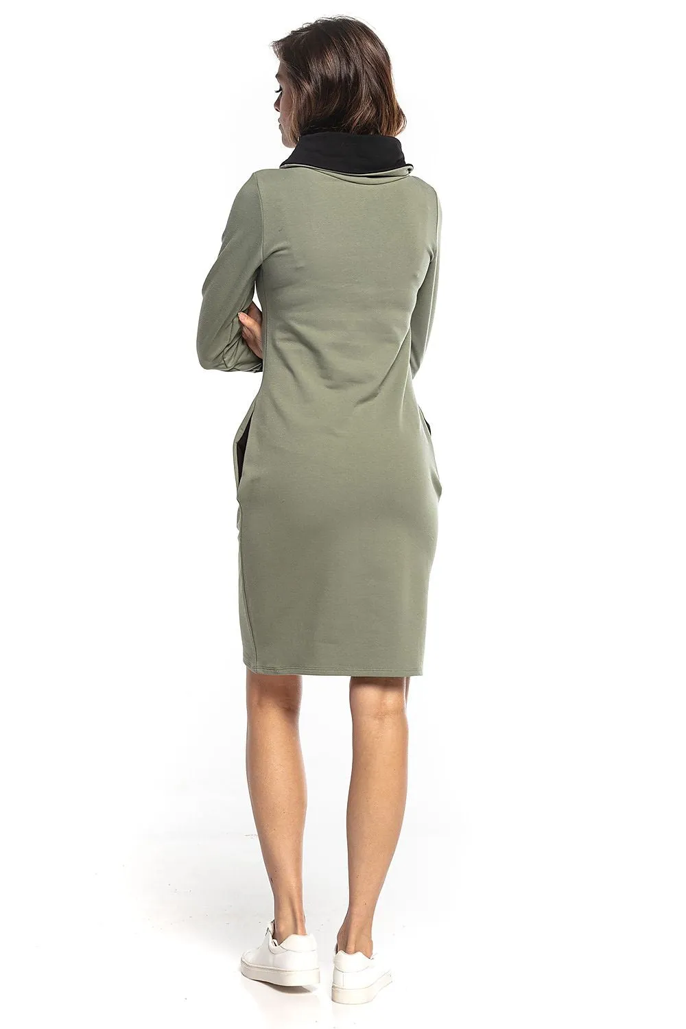 Chic Fitted Sweatshirt Knit Daydress