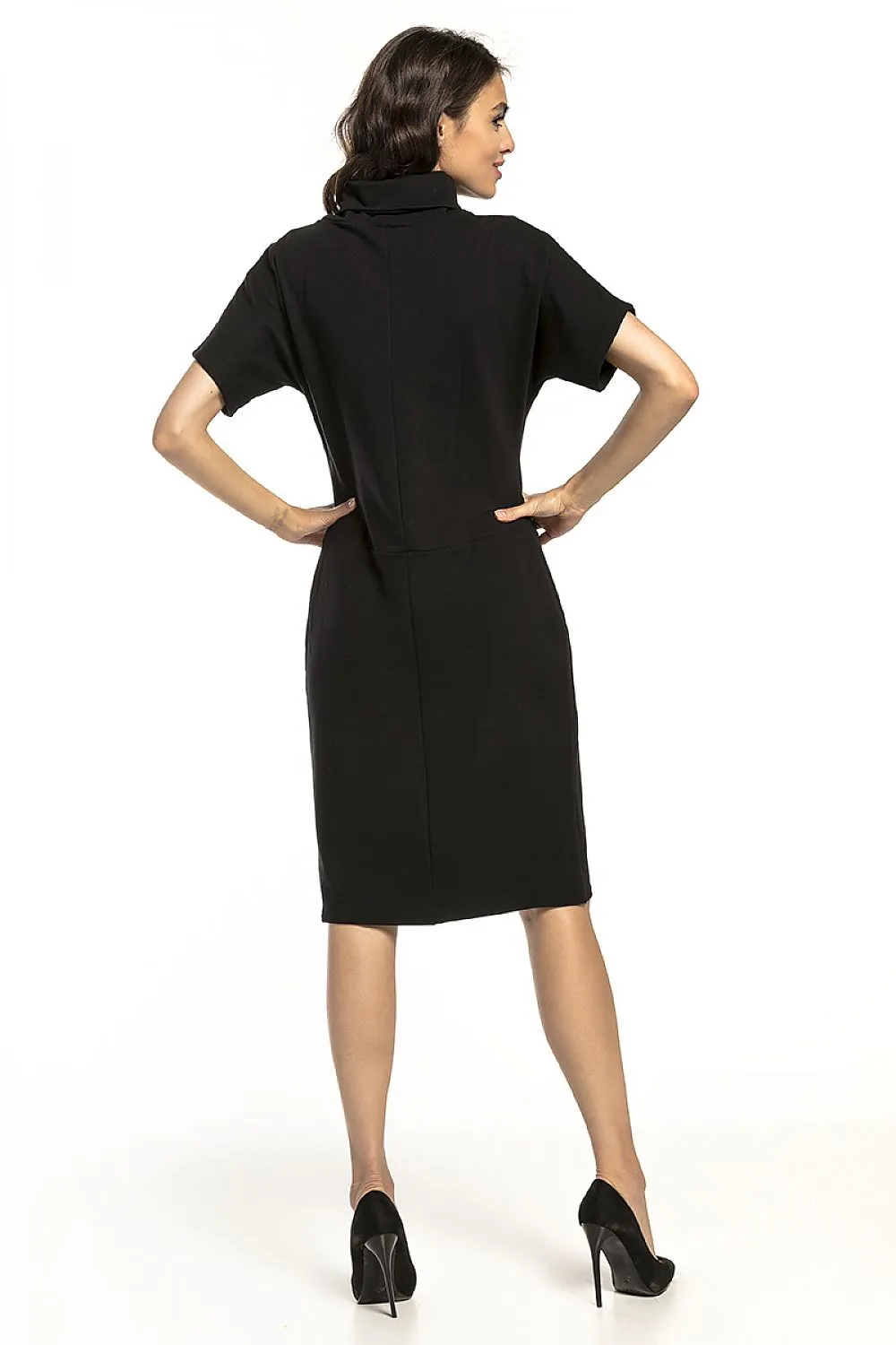 Chic Turtleneck Sweatshirt Dress