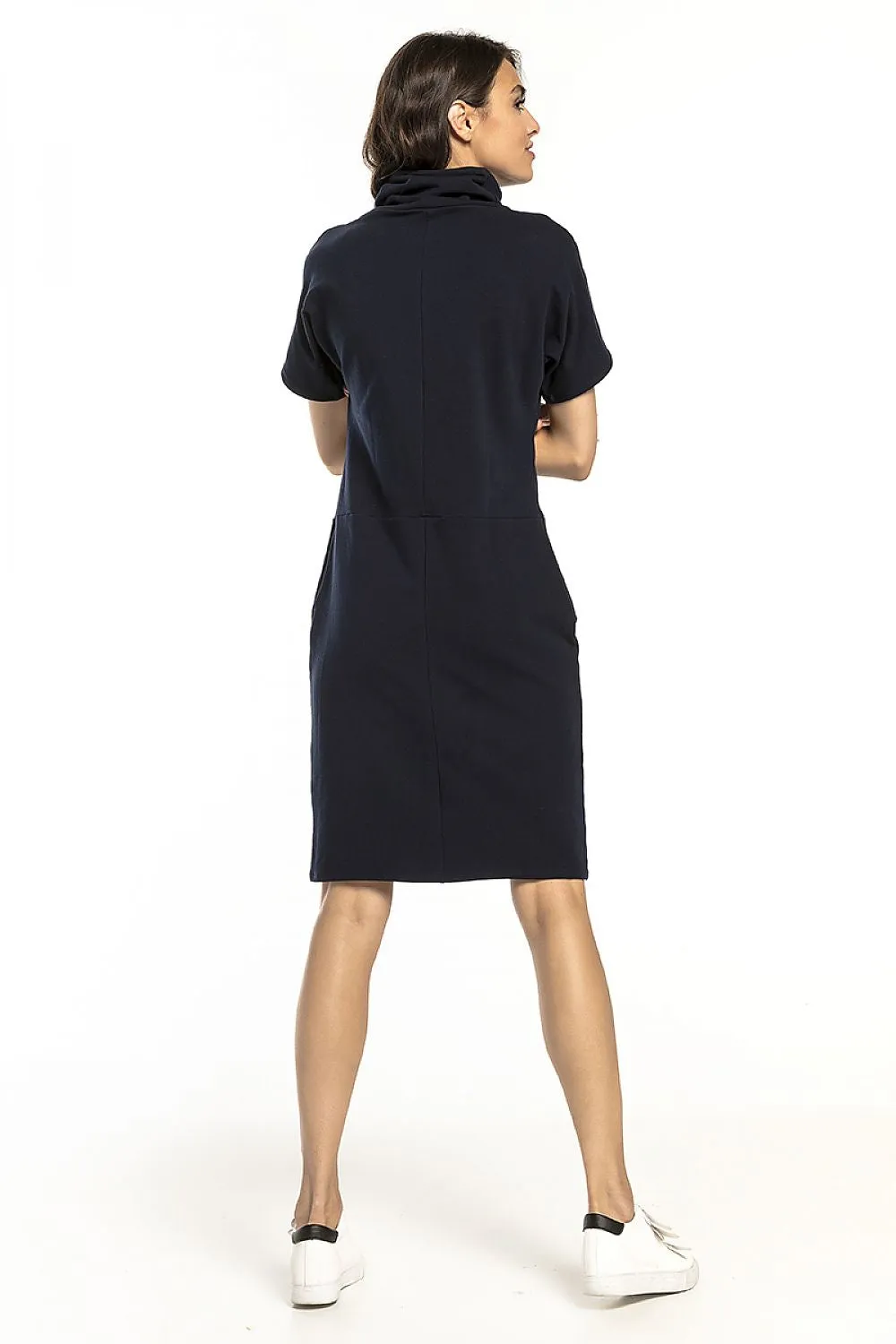 Chic Turtleneck Sweatshirt Dress