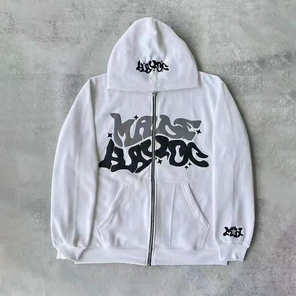 Chictango Zip Up Letters Hoodie