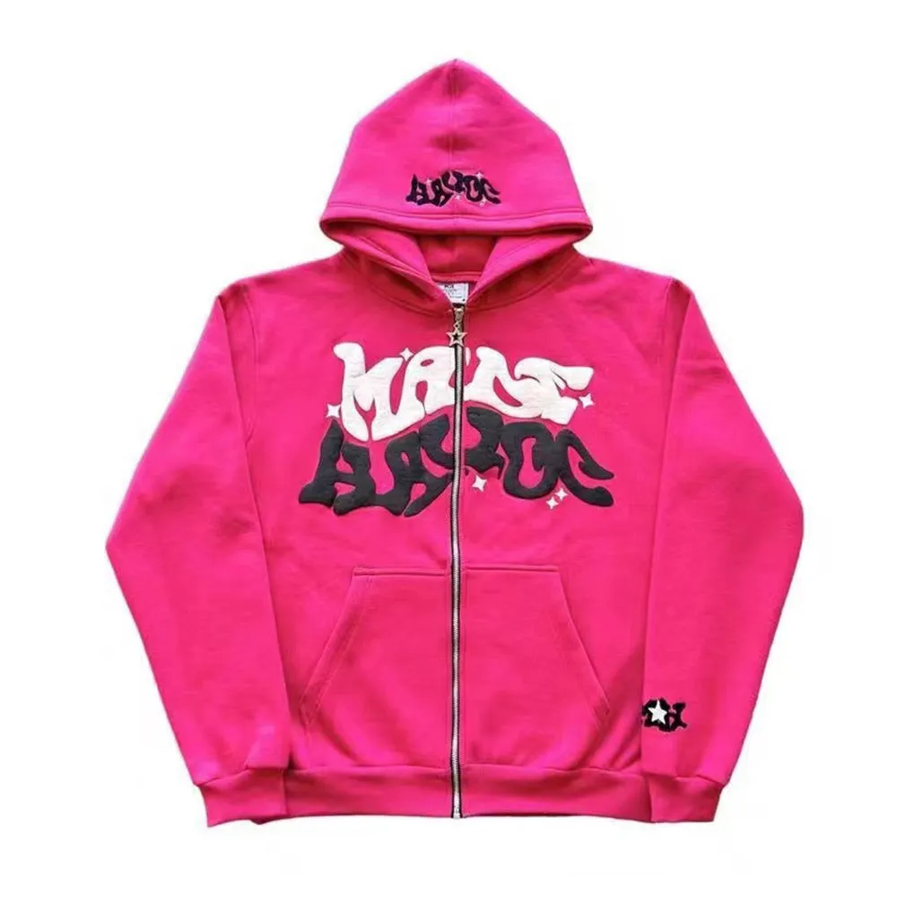 Chictango Zip Up Letters Hoodie