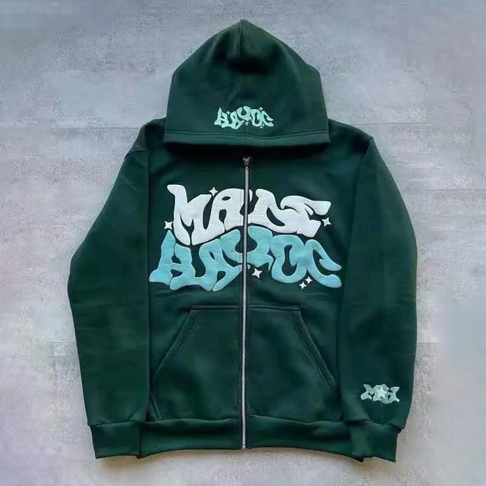 Chictango Zip Up Letters Hoodie