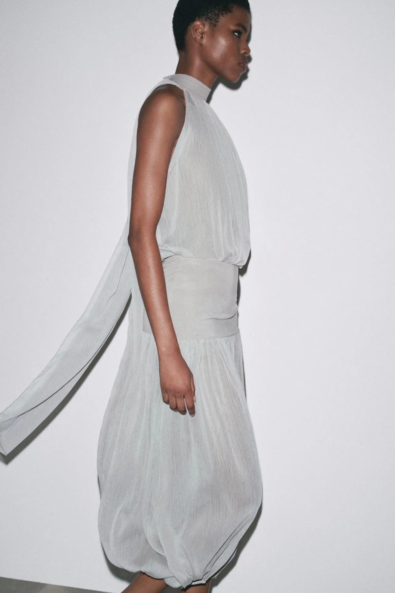 Chiffon Bodysuit with Tie