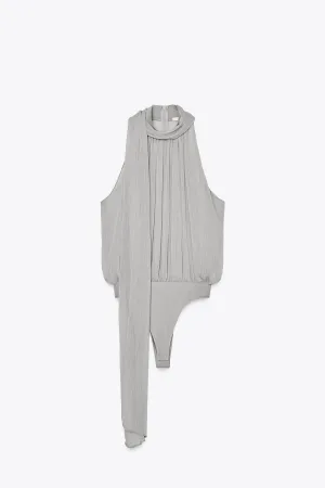 Chiffon Bodysuit with Tie