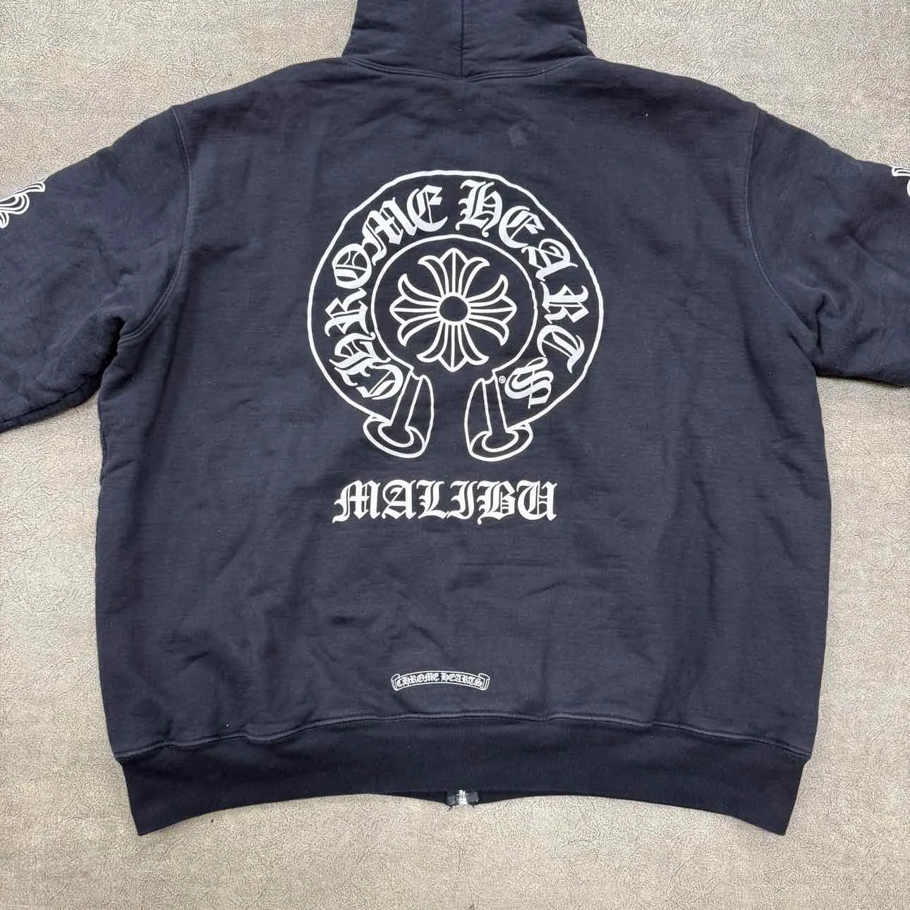 Chrome Hearts Zip Up "MALIBU" Black Used Size 2XL