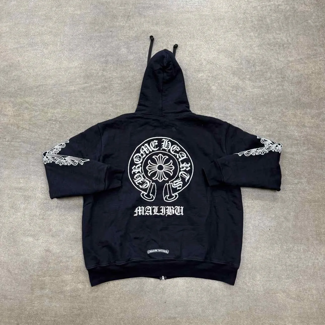 Chrome Hearts Zip Up "MALIBU" Black Used Size 2XL