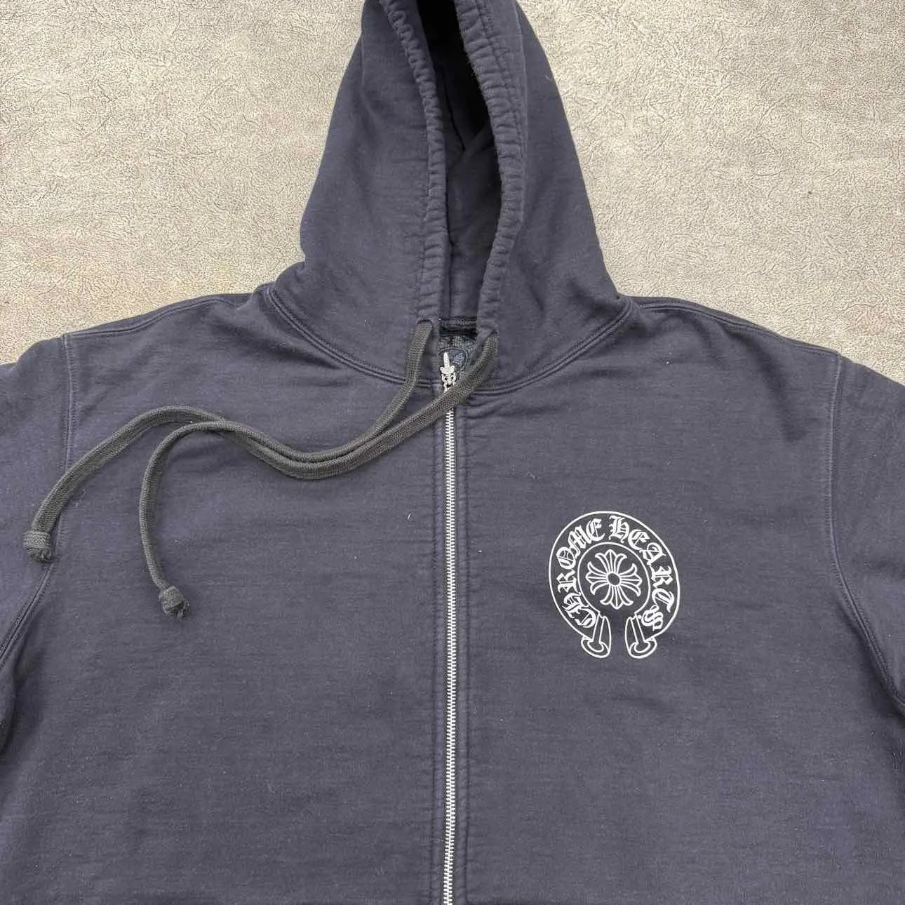 Chrome Hearts Zip Up "MALIBU" Black Used Size 2XL