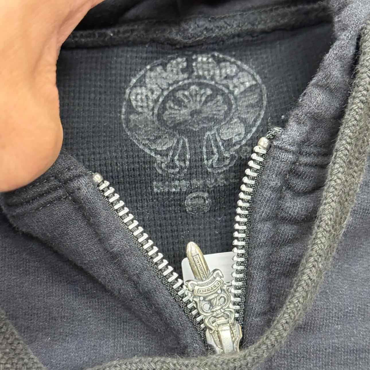 Chrome Hearts Zip Up "MALIBU" Black Used Size 2XL