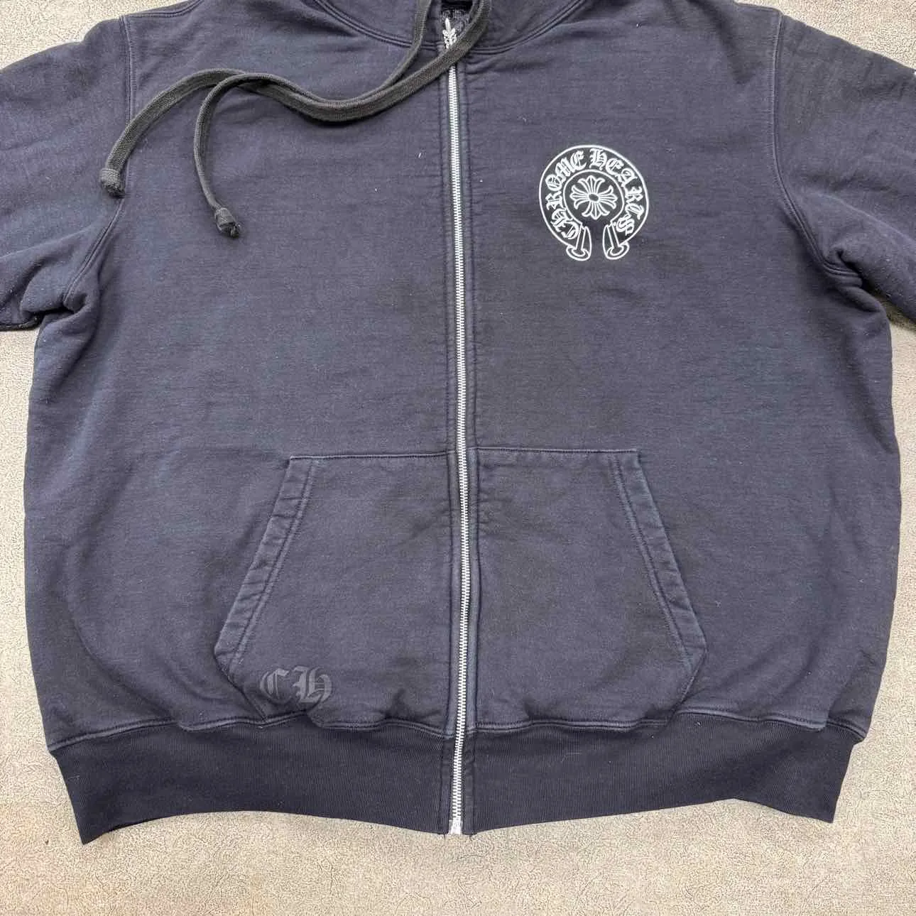 Chrome Hearts Zip Up "MALIBU" Black Used Size 2XL
