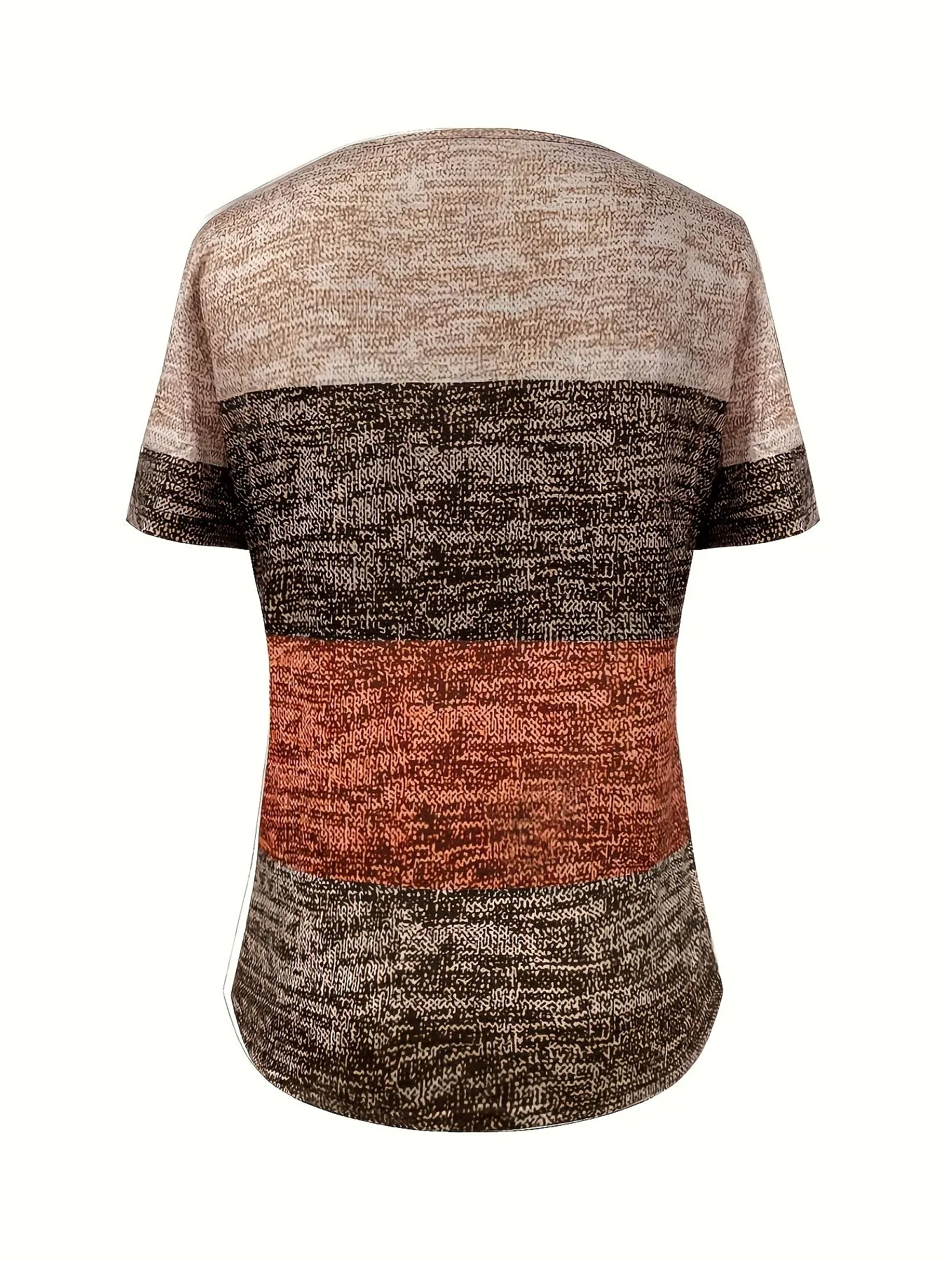 Cibeles® | Stylish V-Neck T-Shirt With A Geometric Pattern