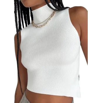CITGEETT Turtleneck Crop Top
