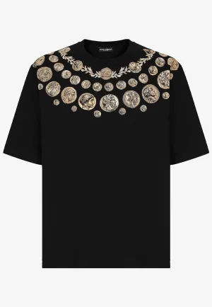 Coin-Print Crewneck T-shirt