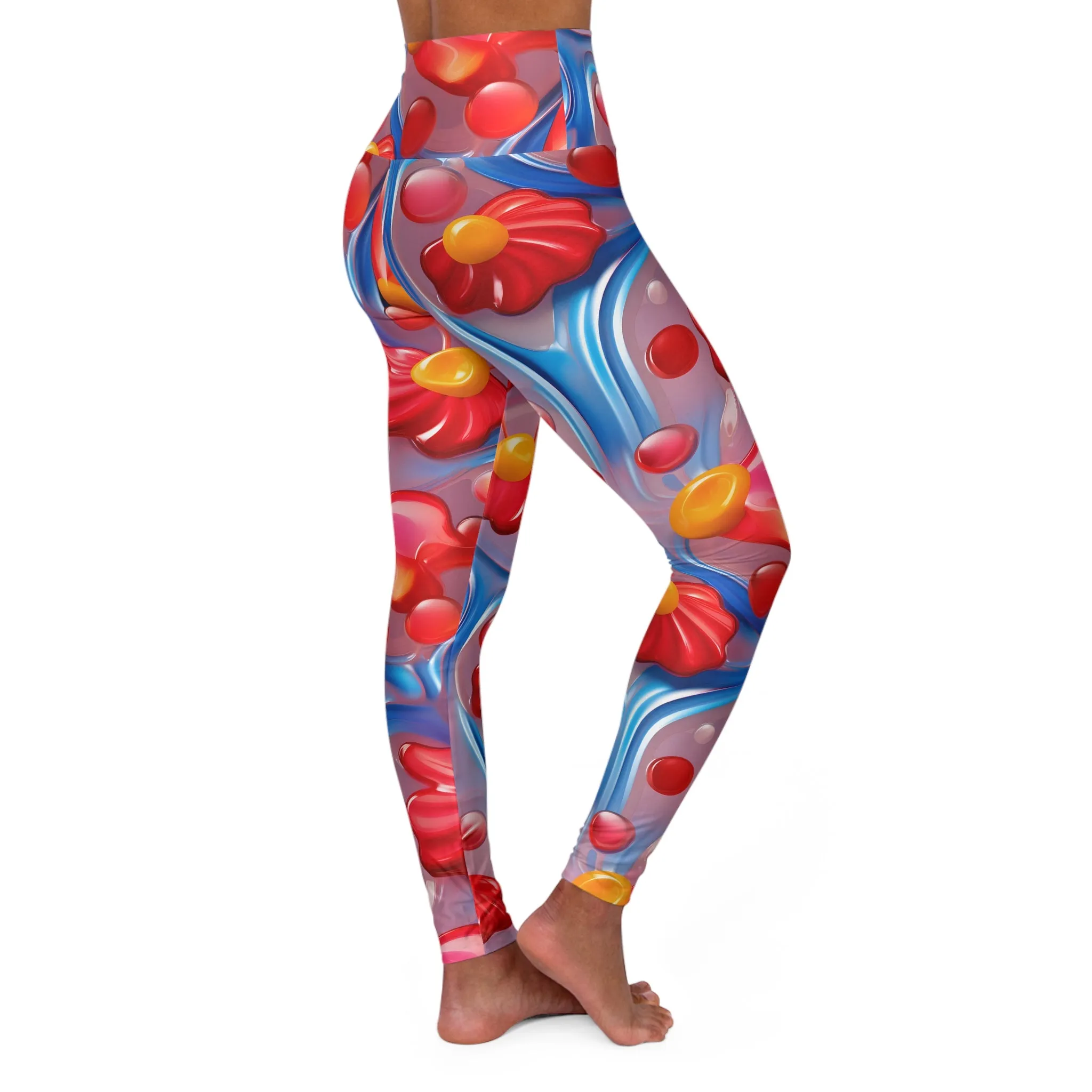 Colorful Floral High Waisted Yoga Leggings for Active Living