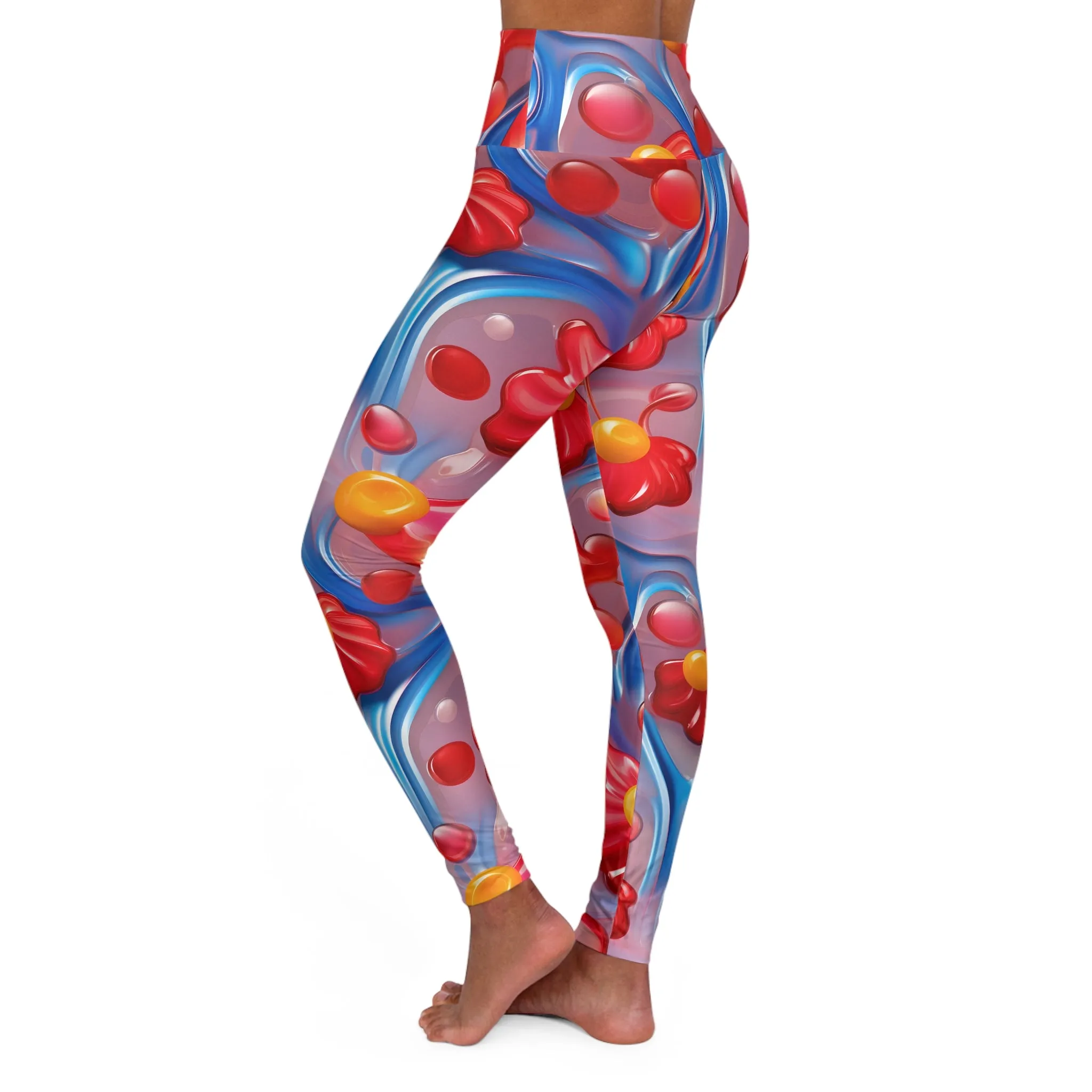 Colorful Floral High Waisted Yoga Leggings for Active Living